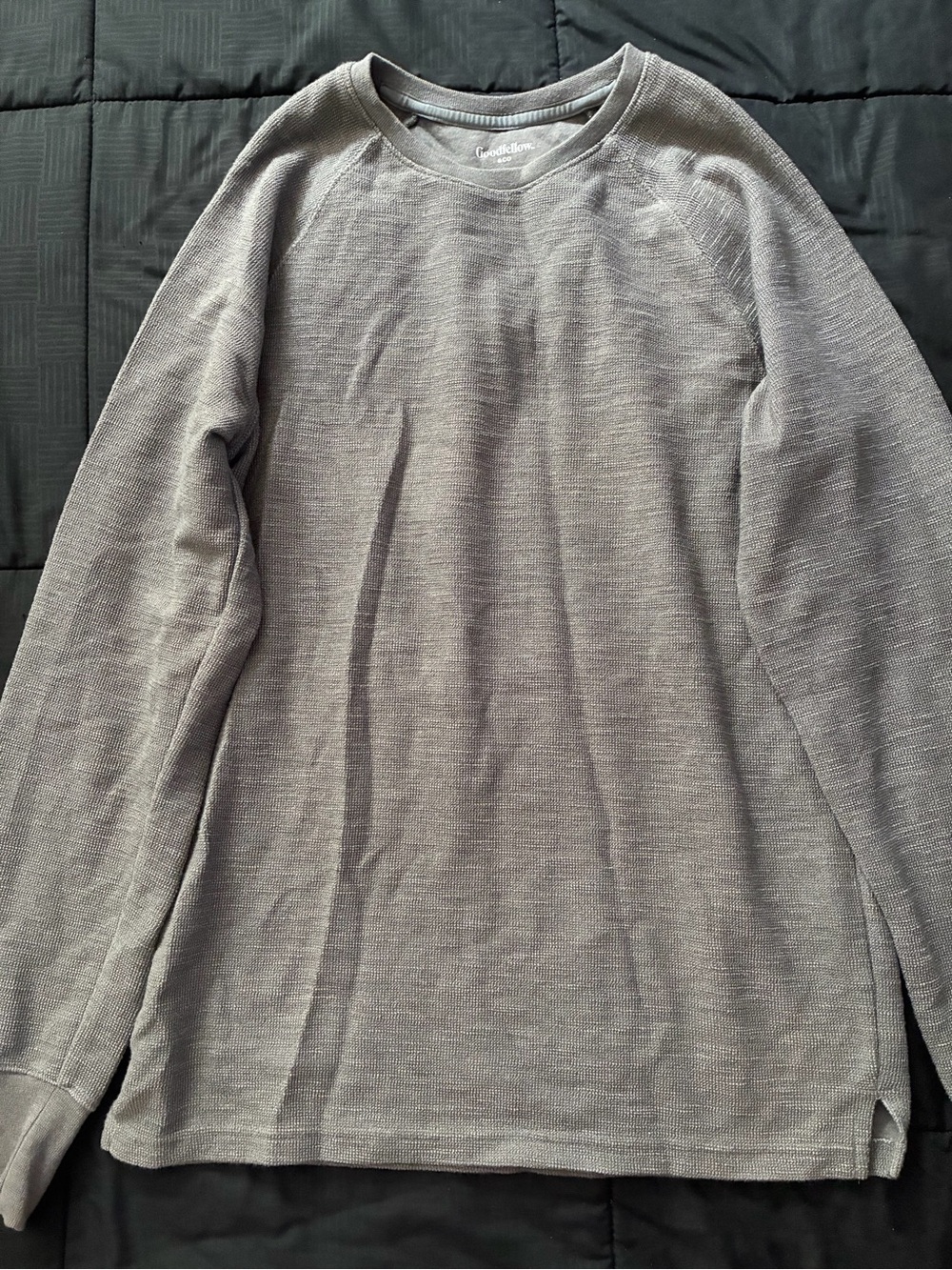 Goodfellow & Co Gray Long-Sleeve Thermal Crew